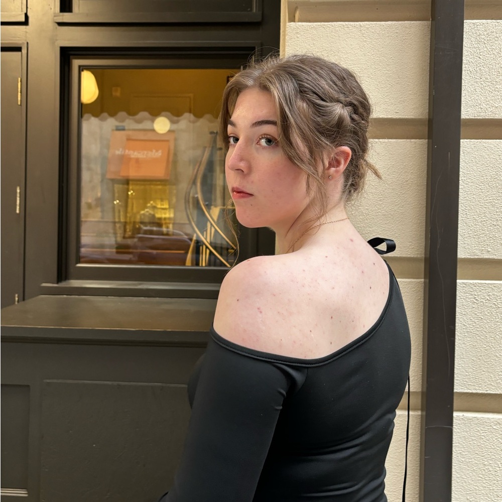 Black Off-Shoulder bow Top